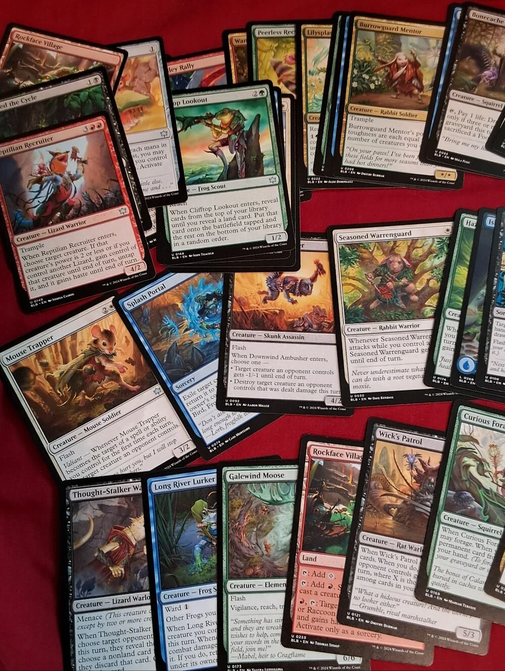 Magic The Gathering Bloomburrow Lot of 100 Cards Common and Uncommon NM-MINT
